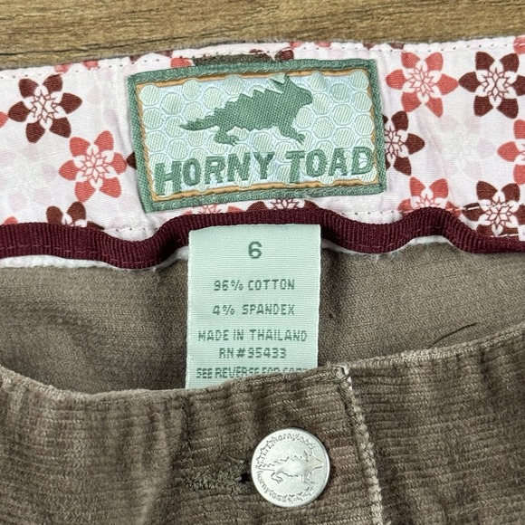 Horny Toad Pants Women's 6 Corduroy Brown Drawstring Wide-Leg Casual Trousers - Picture 4 of 9
